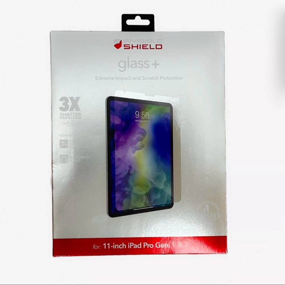 ZAGG Apple iPad Pro 11 InvisibleShield Glass+ (Gen 1 & 2) 3X Shatter Protection